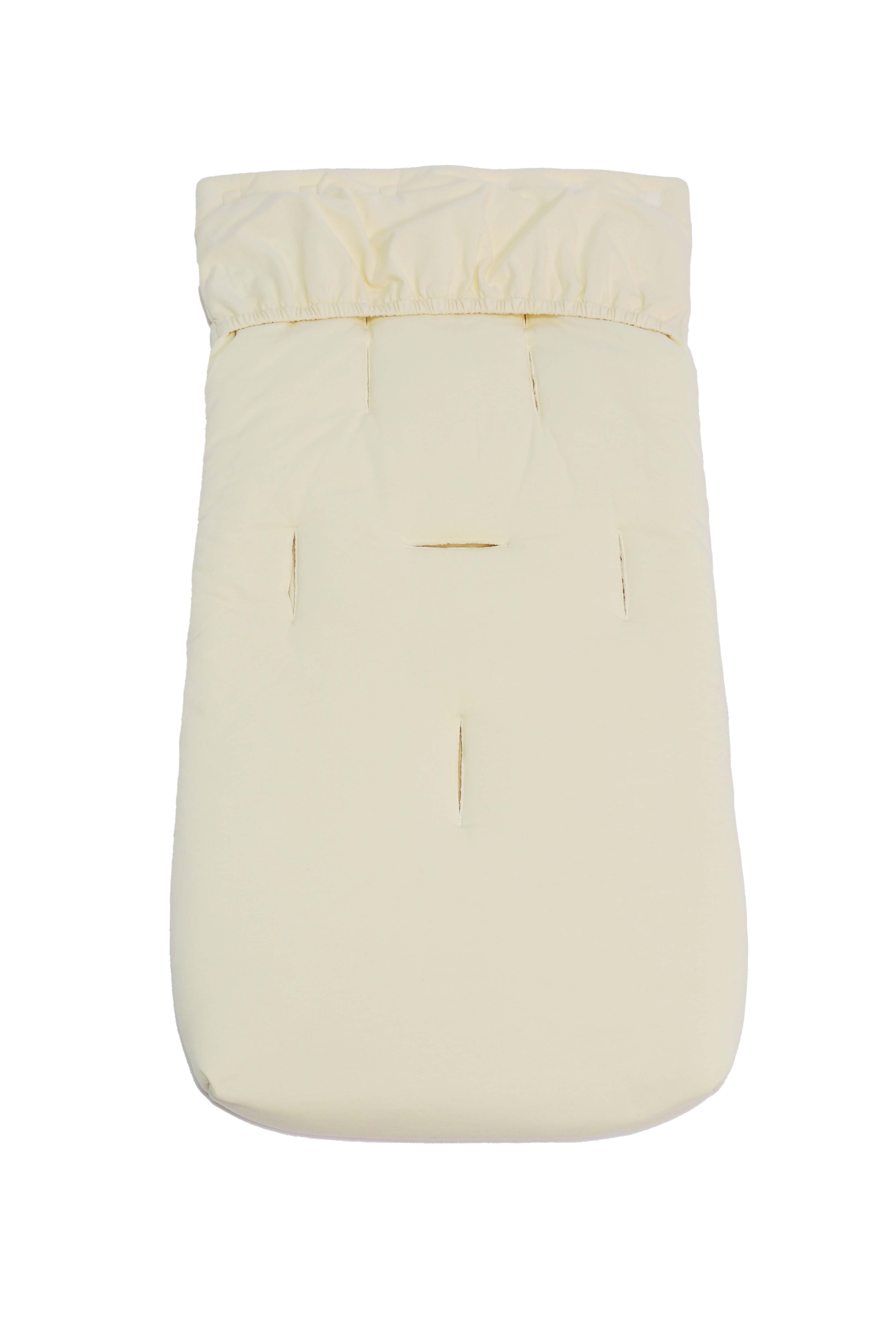 Sommer Fußsack in der Farbe vanille ice Rückseite