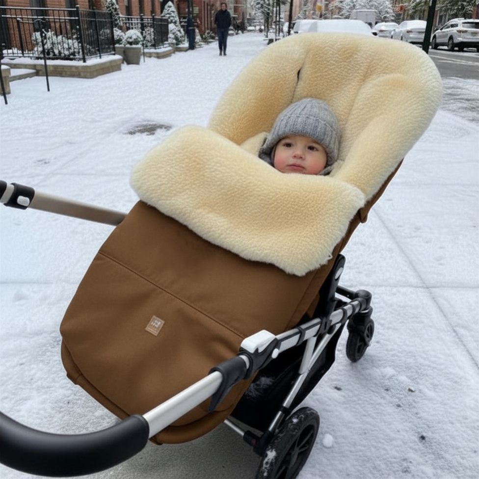 LILLY - Lammfell Kinderwagenfußsack