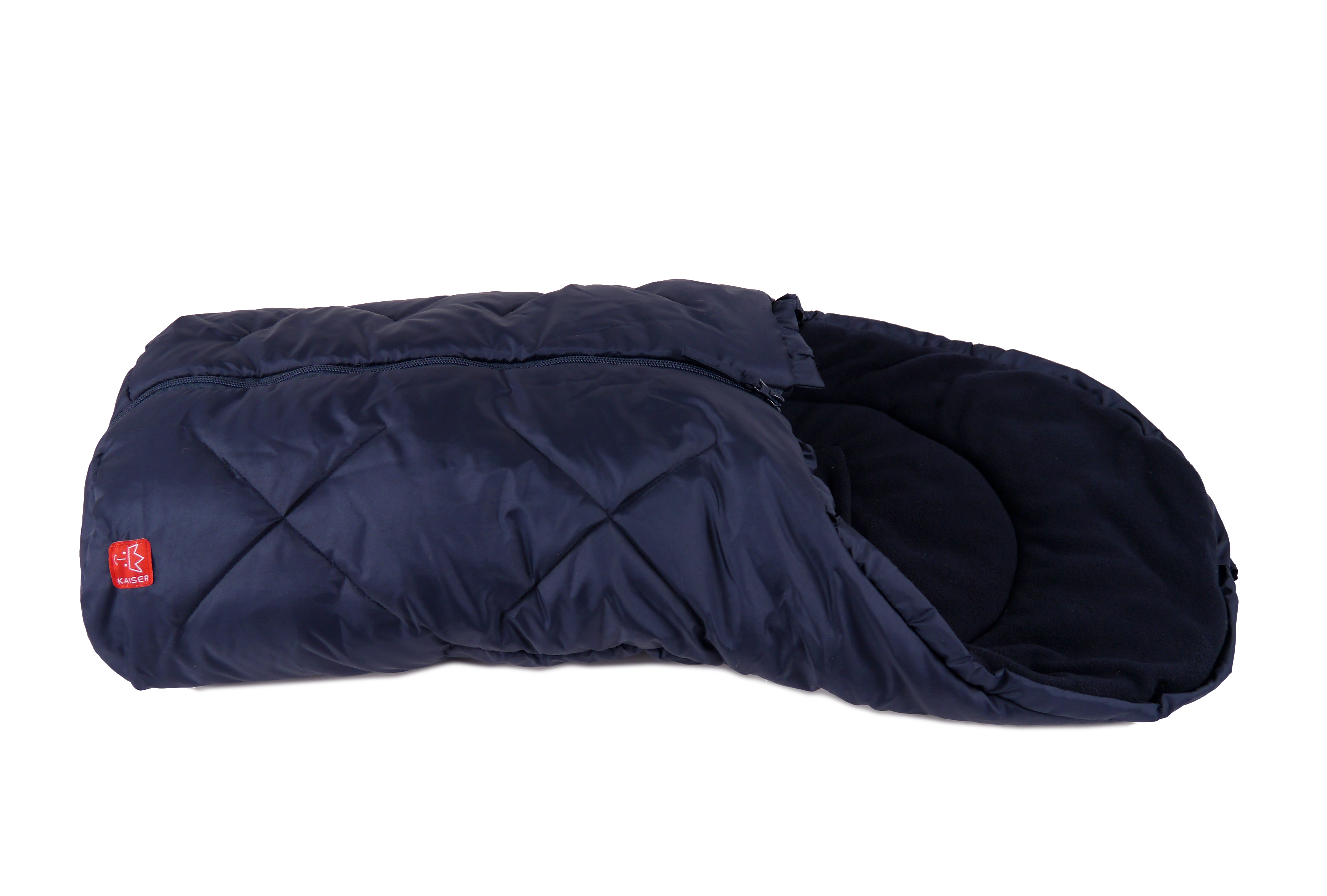 Fußsack von Kaiser in navy, liegend, seitlich