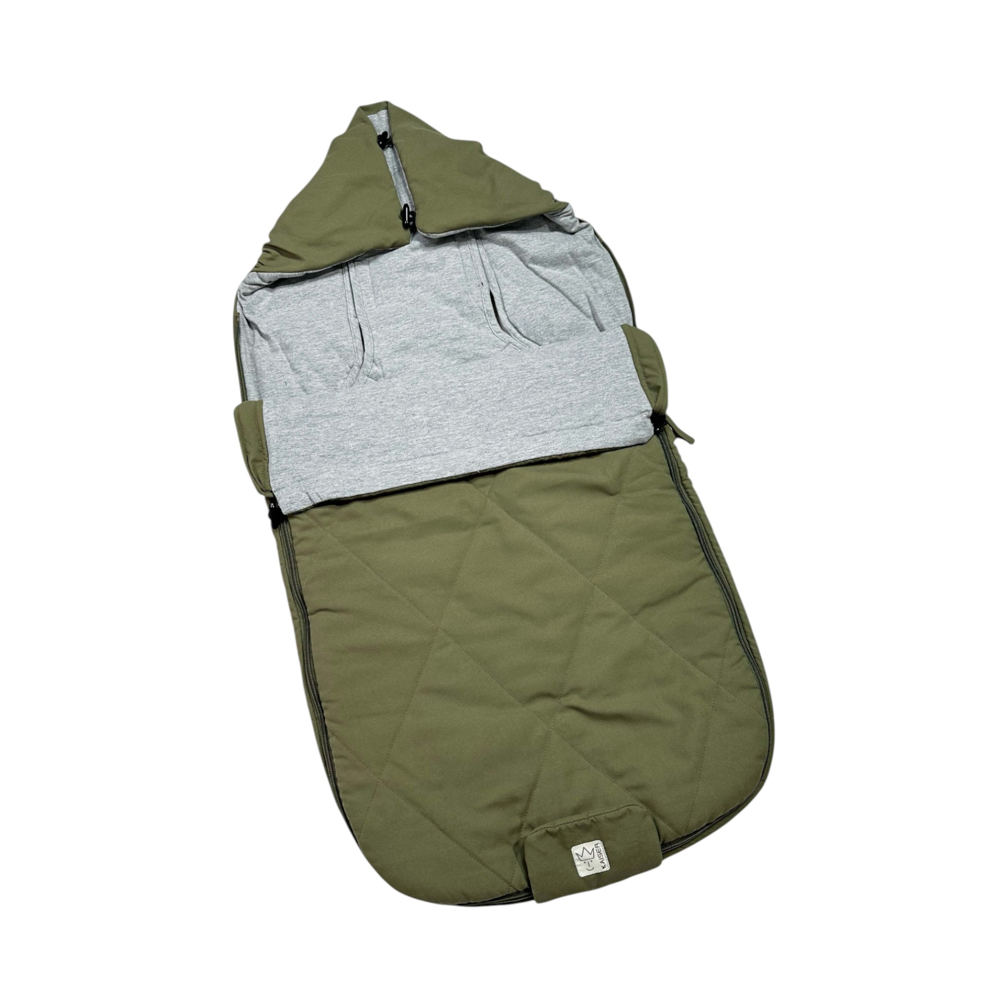 Sommer Fußsack in der Farbe light olive green