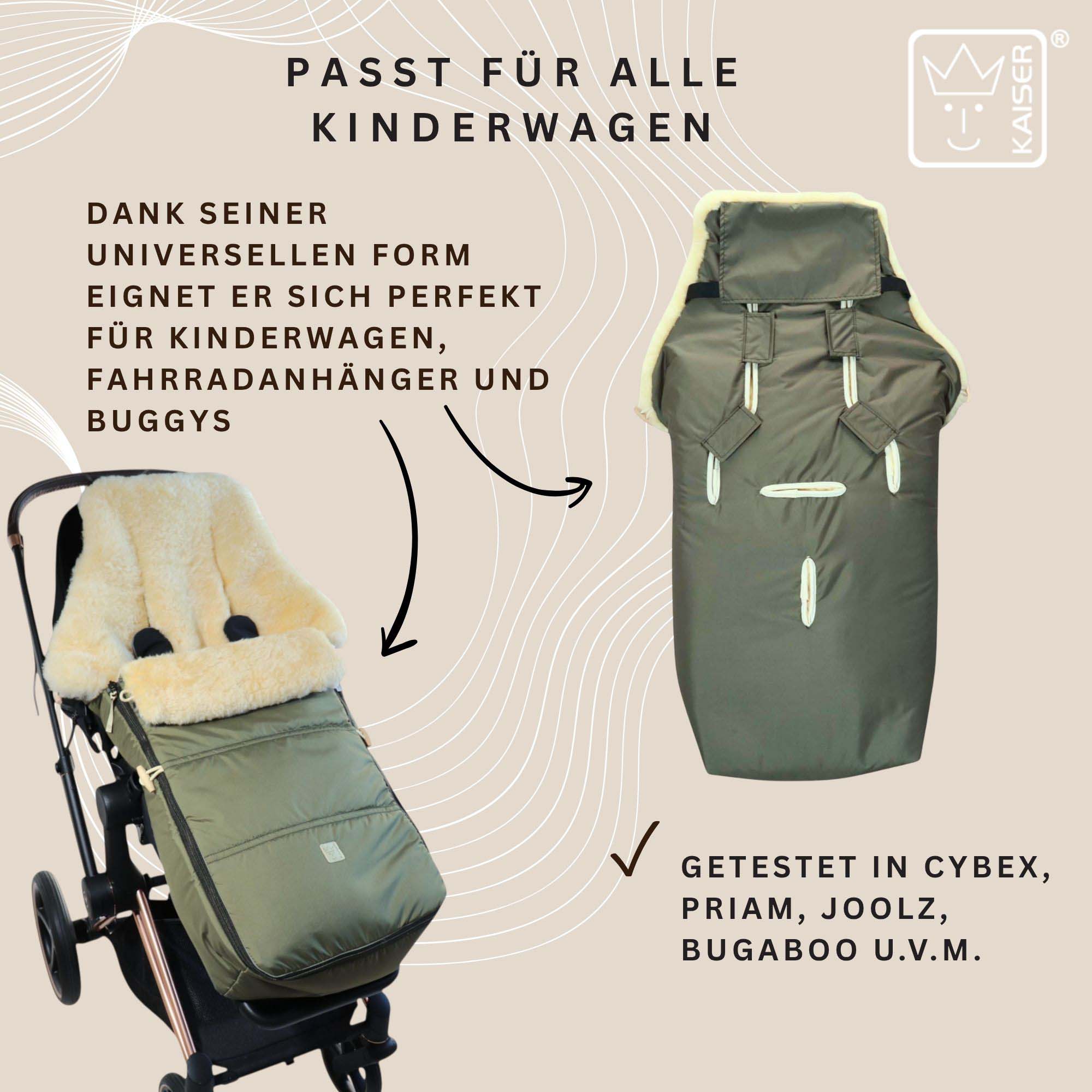 DUBLAS 2.0 Lammfell-Kinderwagen Fußsack
