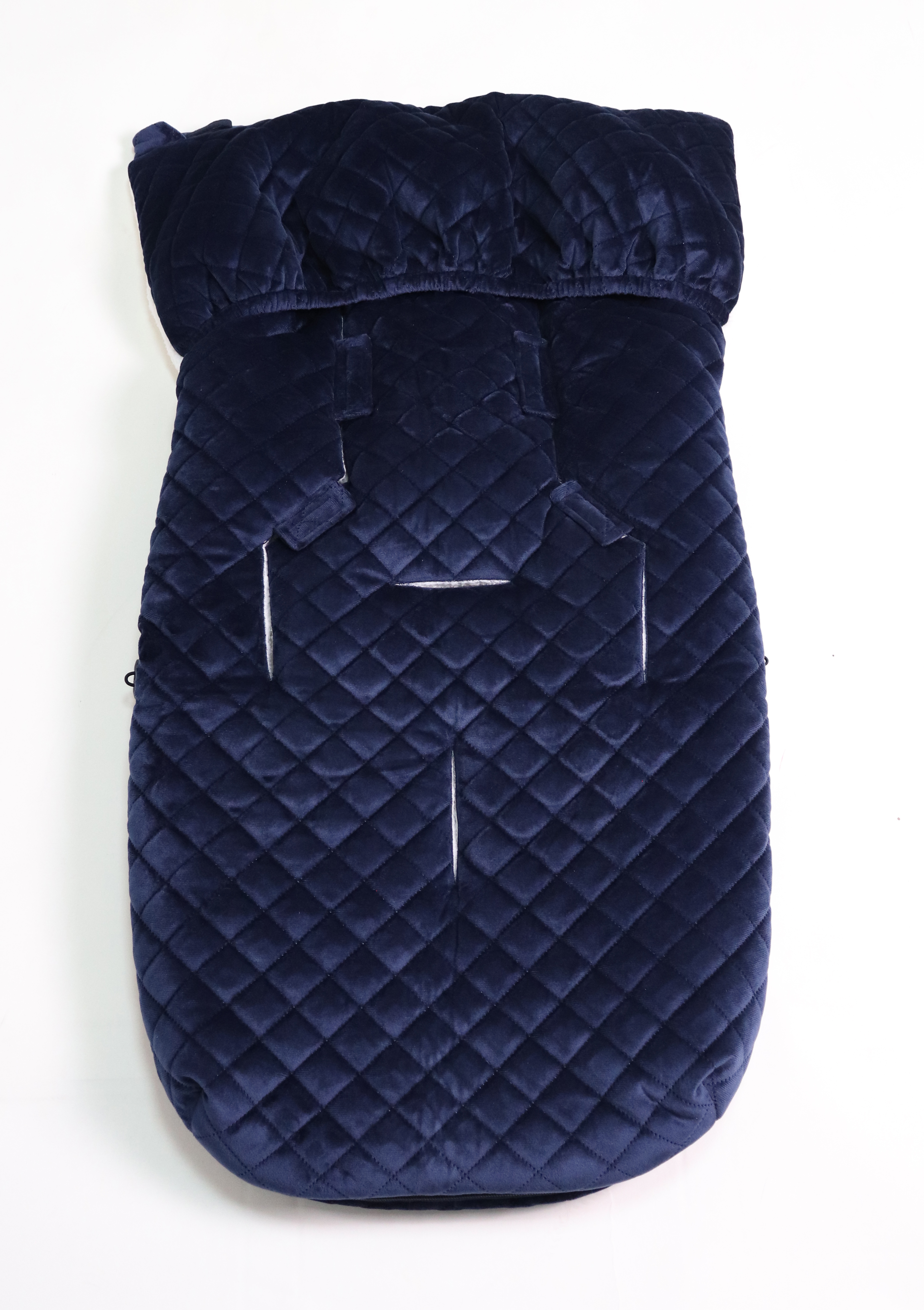 X-LARGE VELVET HOODY Fußsack in der Farbe Navy Rückseite
