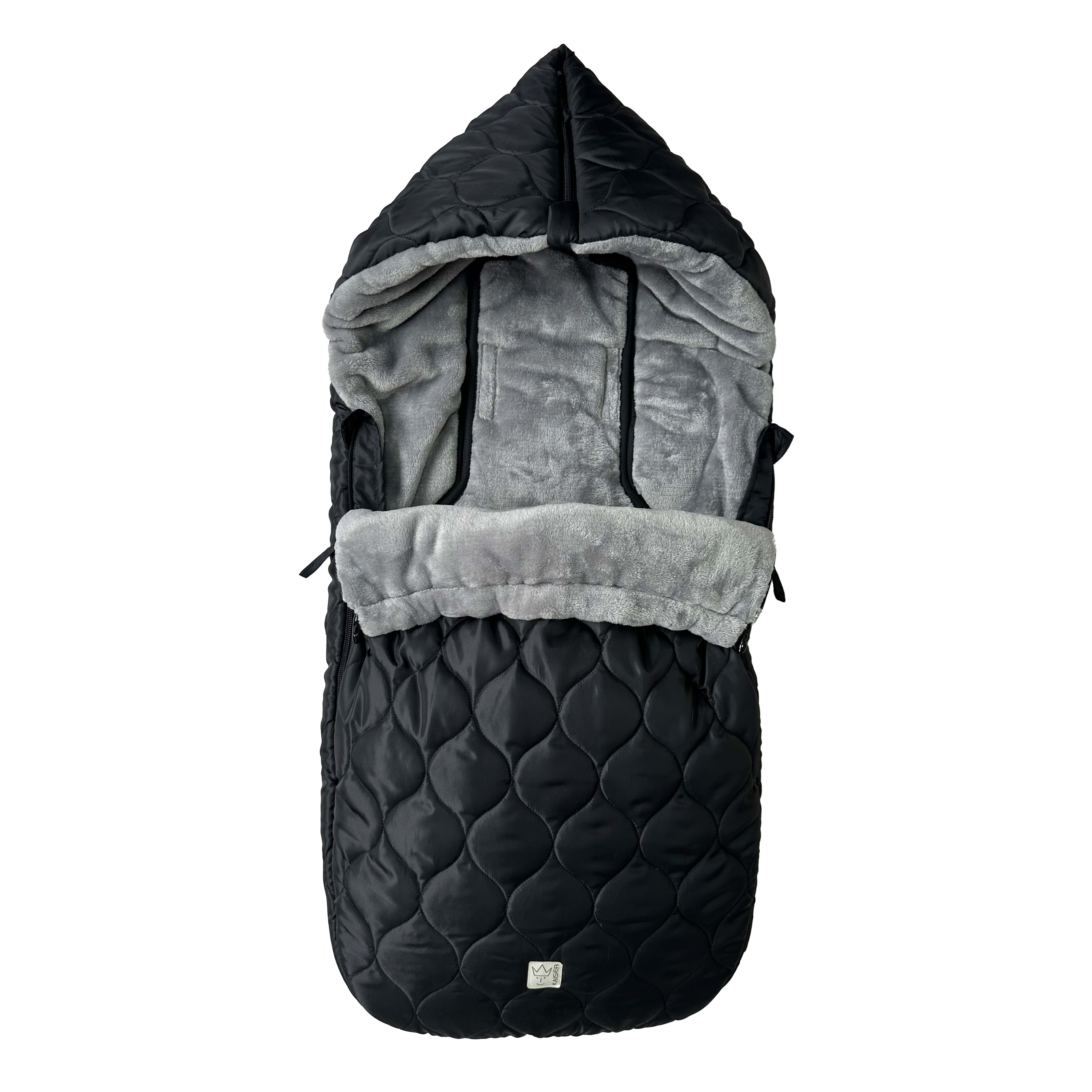 Fußsack in der Farbe black-grey