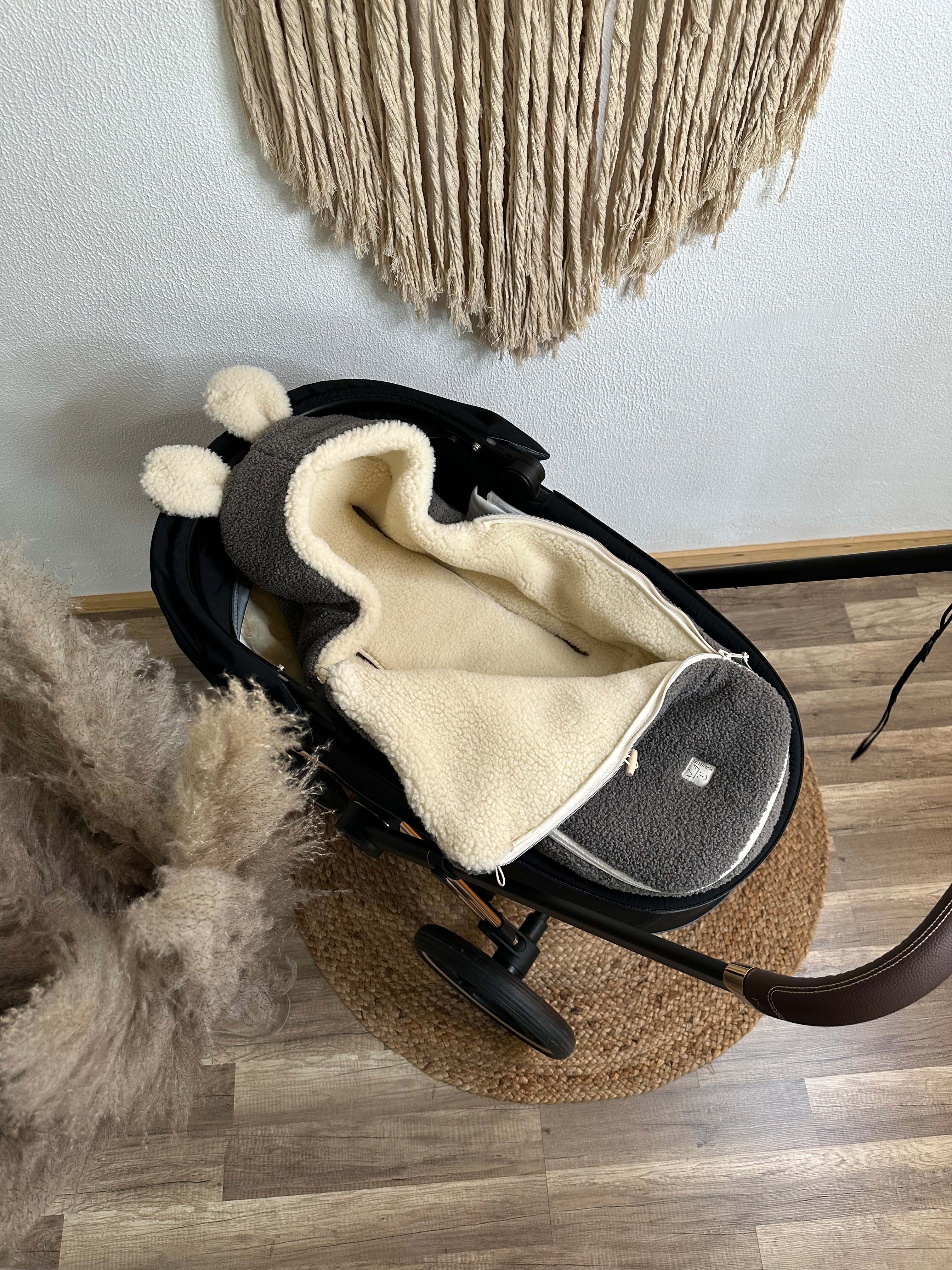 HUKKY Babyschalen Fußsack HUKKY Babyschalen Fußsack in der Farbe grey im Kinderwagen
