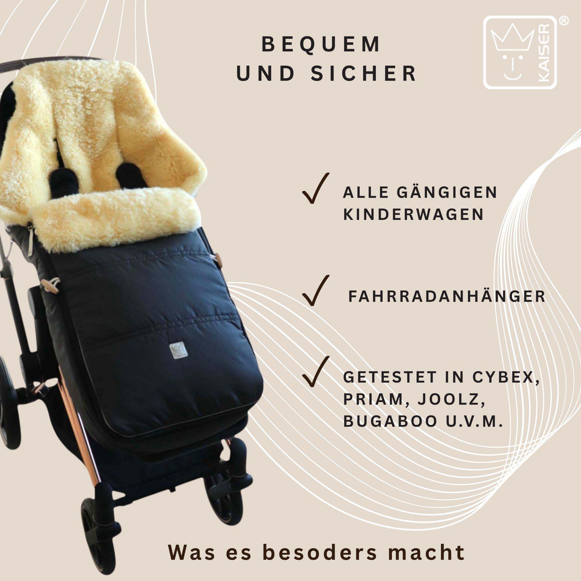 DUBLAS 2.0 Lammfell-Kinderwagen Fußsack